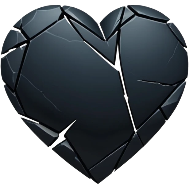 shattered black heart emoji