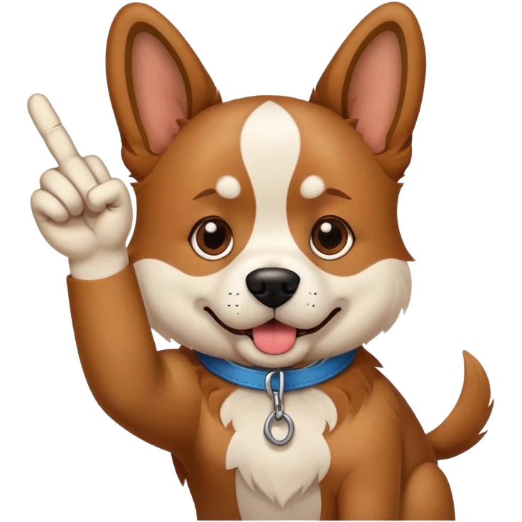 Dog middle finger emoji