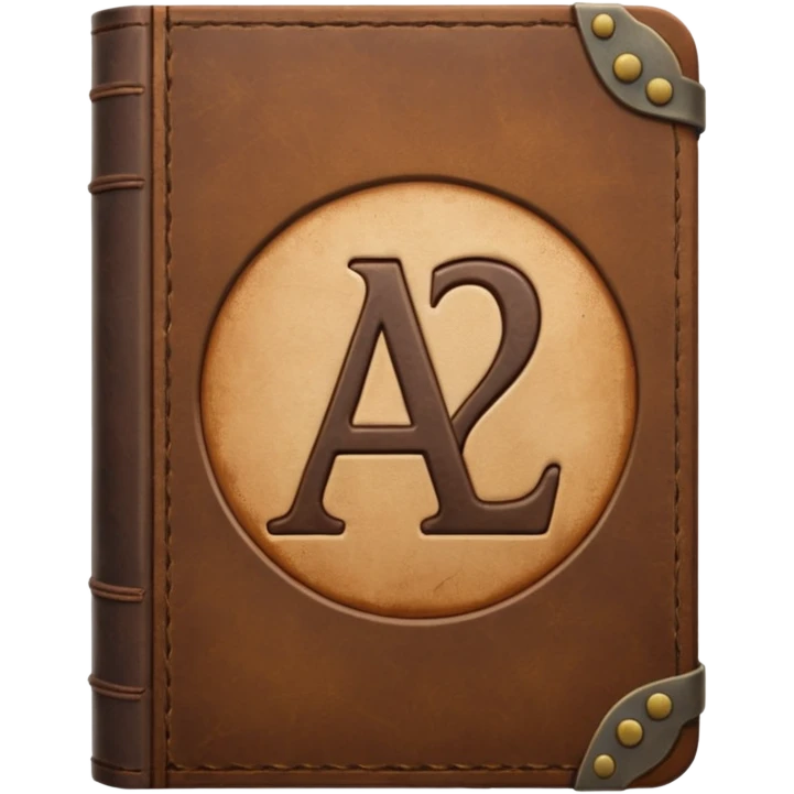 a book with "A2" on its cover emoji