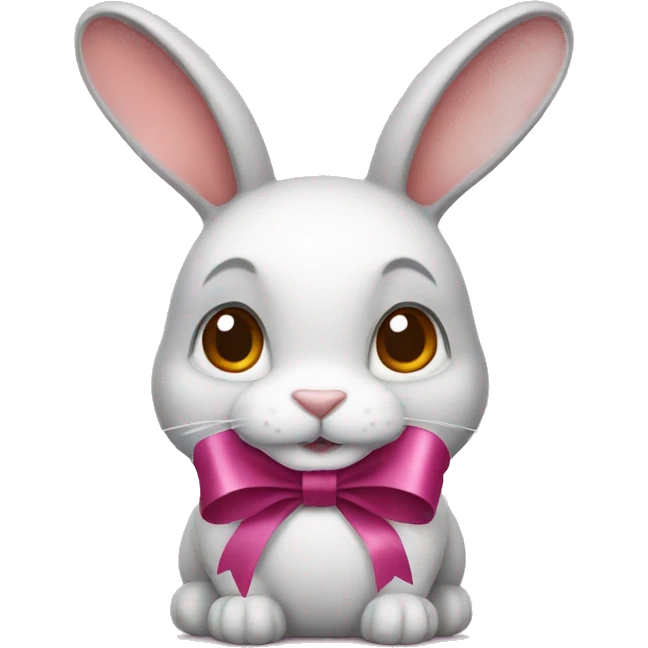 rabbit with ribbon  emoji