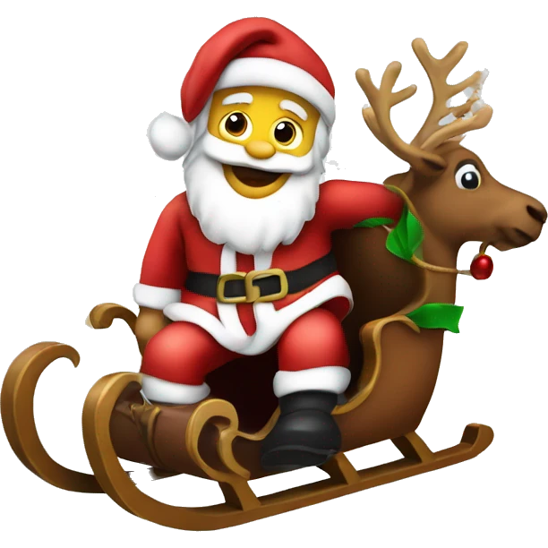 santa on a sleigh  emoji