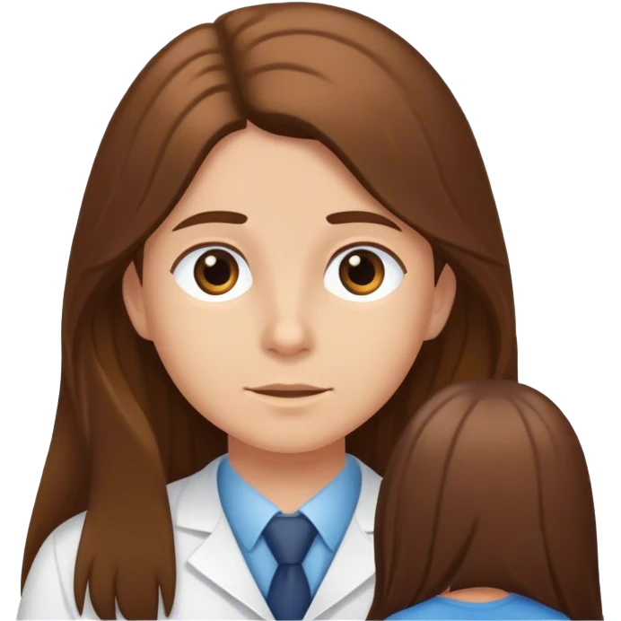 Brown long haired child therapist  emoji