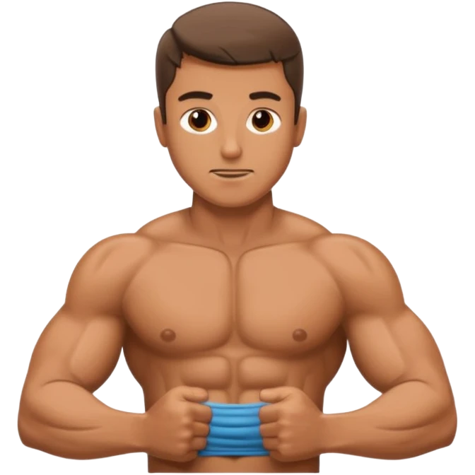 man doing abdominals emoji