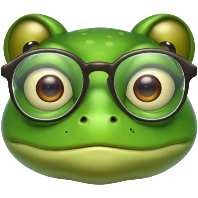 frog with glasses  emoji