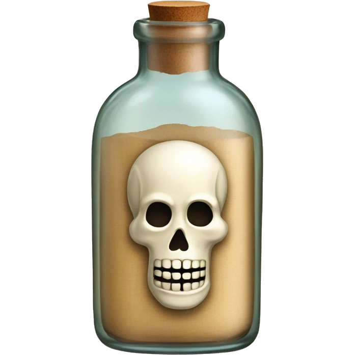 papyrus in an old bottlemessage in a bottle emoji