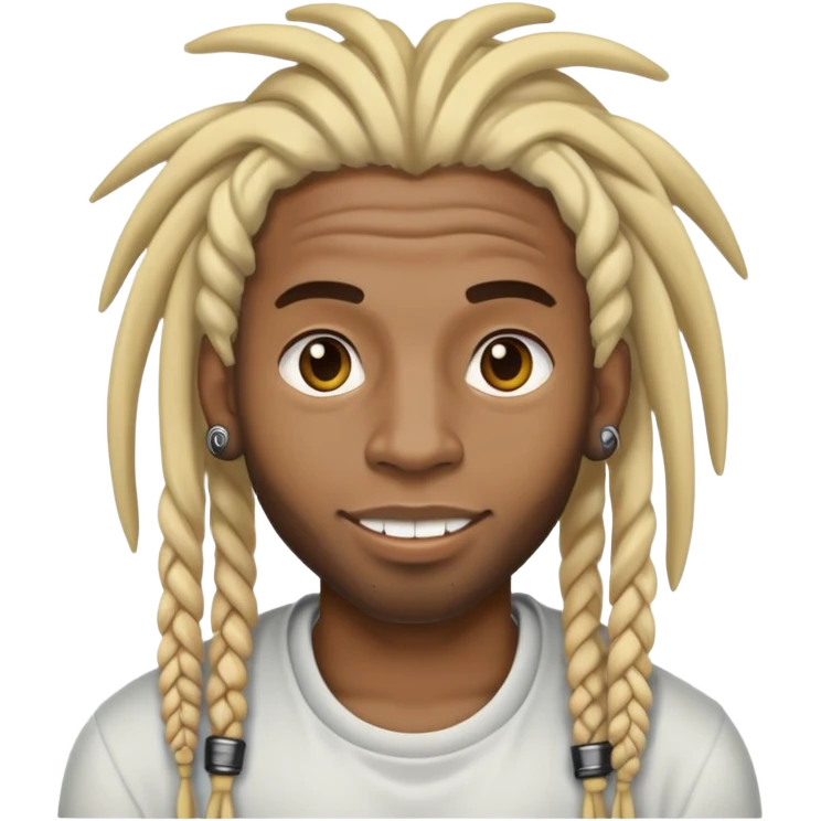 black guy with grills and blonde dreads emoji