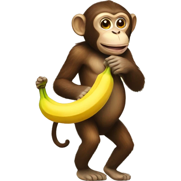 monkey with banana emoji