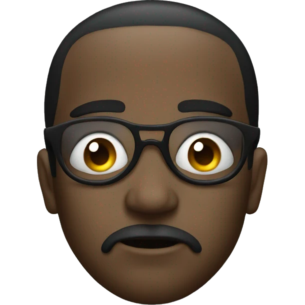 Black side eye emoji filled with smoke emoji