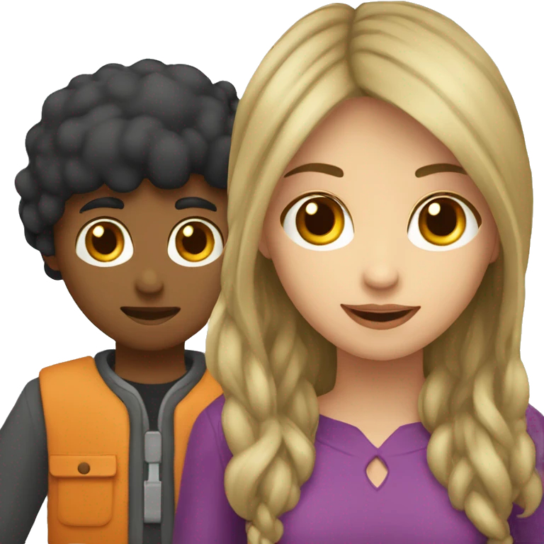 Un jeune homme qui vient de sortir avec une jeune femme emoji
