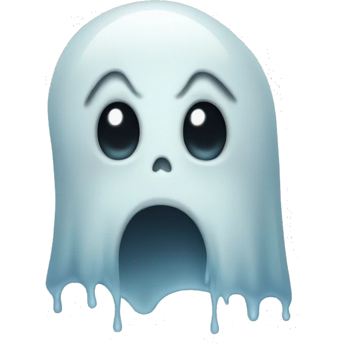 Crying ghost emoji