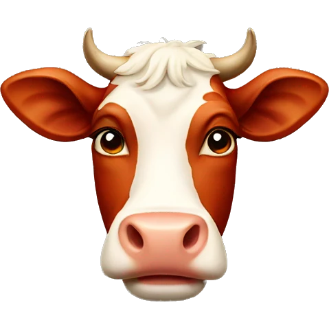 Red cow emoji