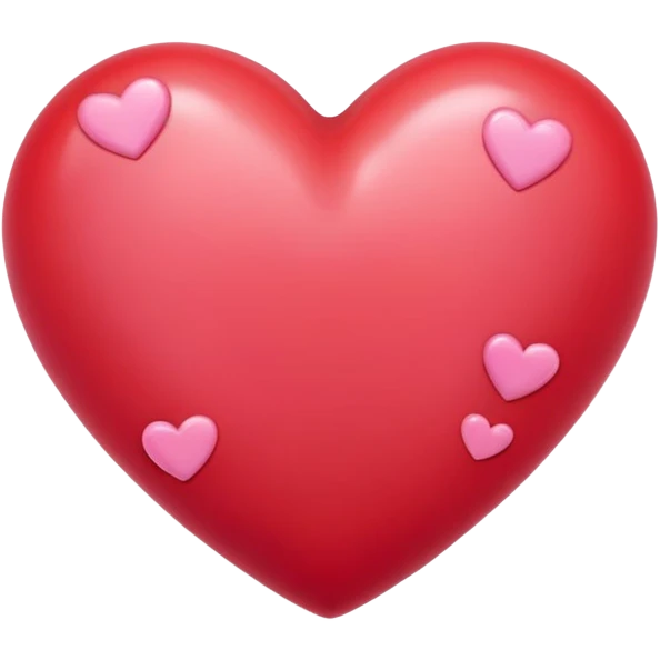 A big red heart with a few small pink hearts. emoji