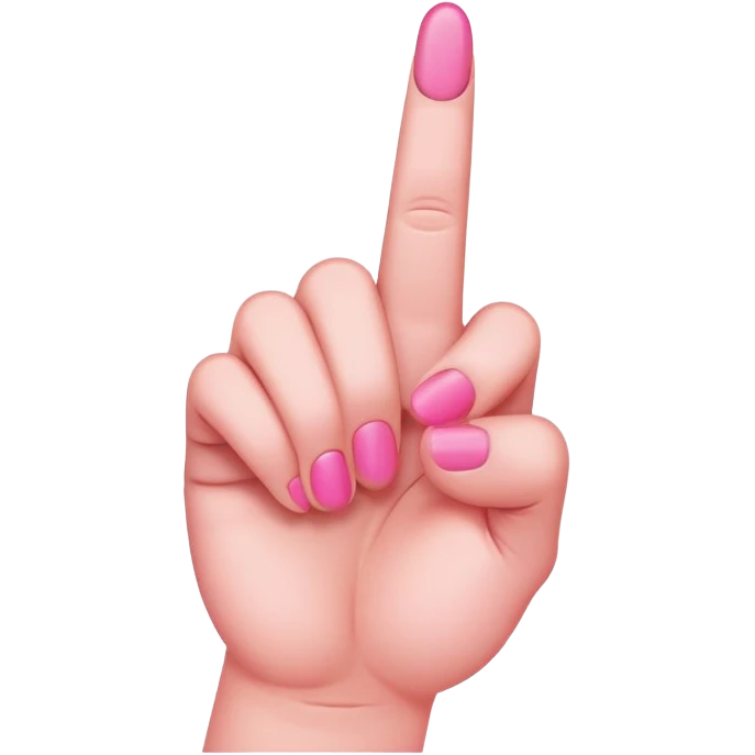 pink middle finger emoji