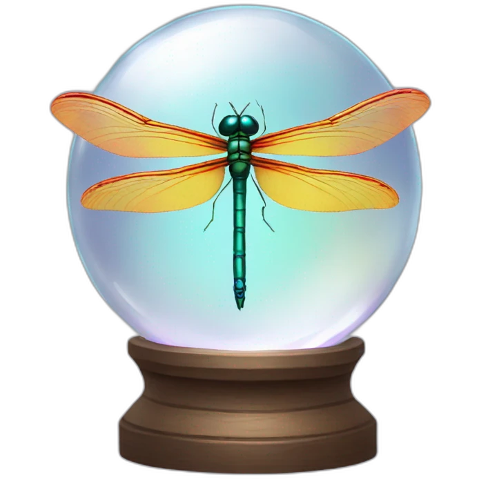 dragonfly on a crystal ball emoji