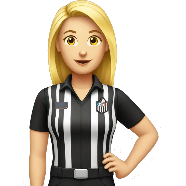 female basketball referee caucasian emoji