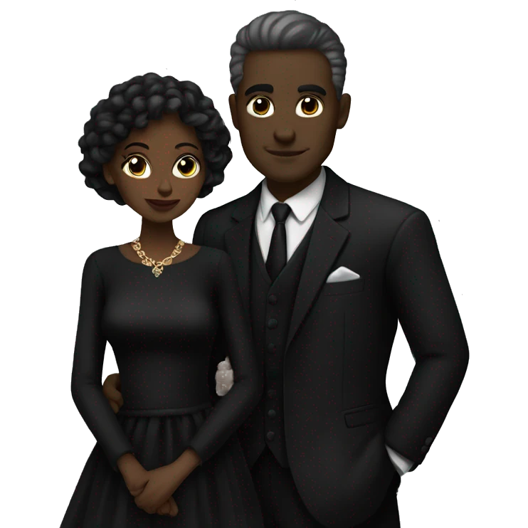 couple in dark elegance emoji