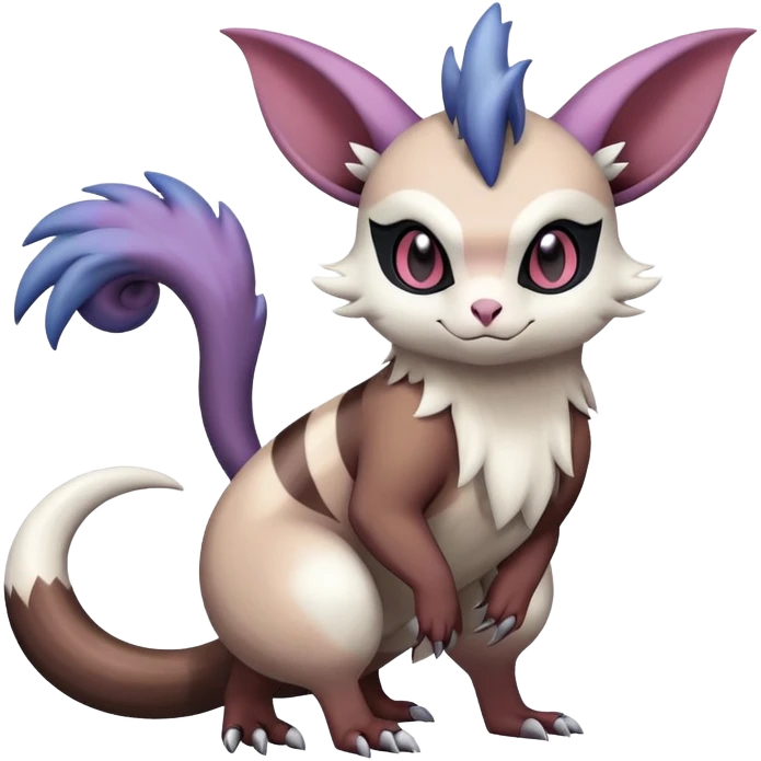 Furret-Absol-Noibat-Noivern-Hybrid (Full body) emoji