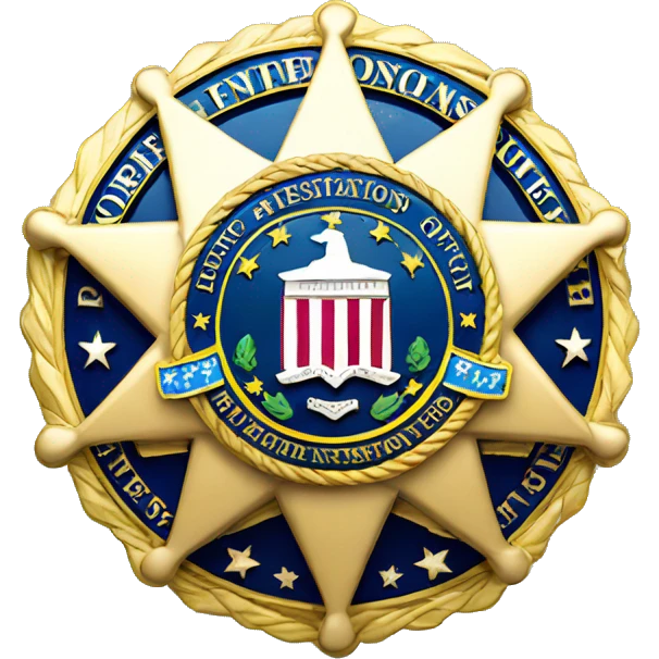 Federal bureau of investigations badge emoji