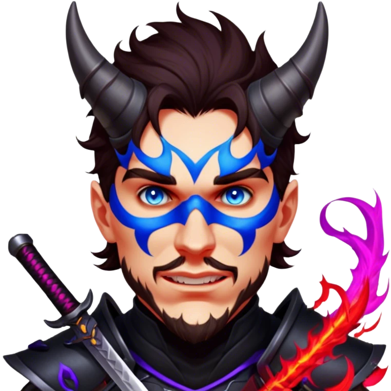Demon-Horned Warrior emoji