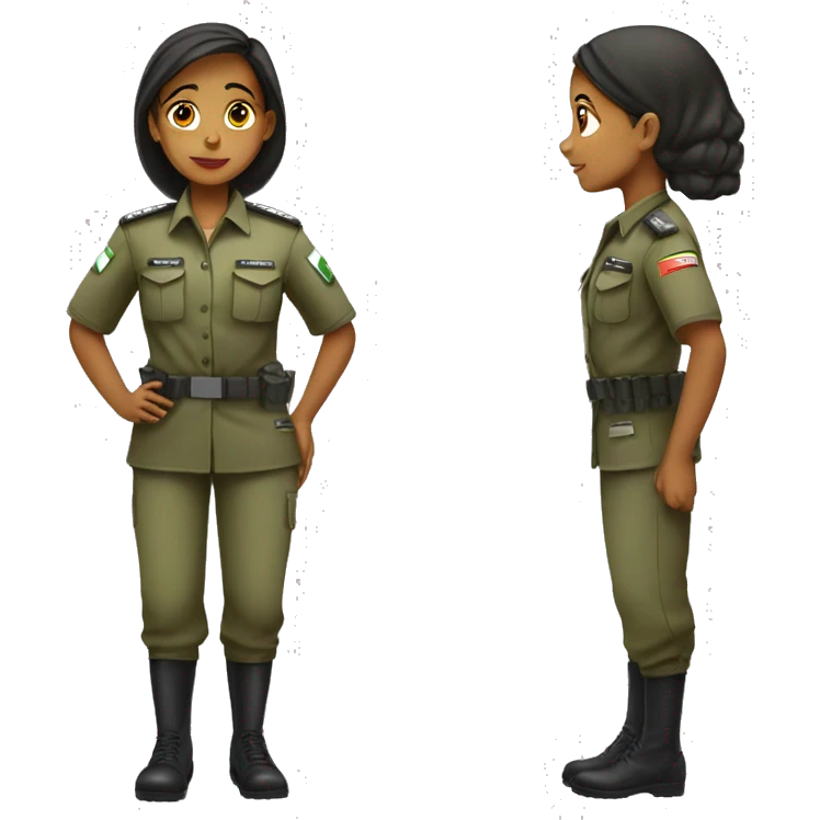 A girl in IDF uniform  emoji