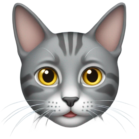Grey cat emoji