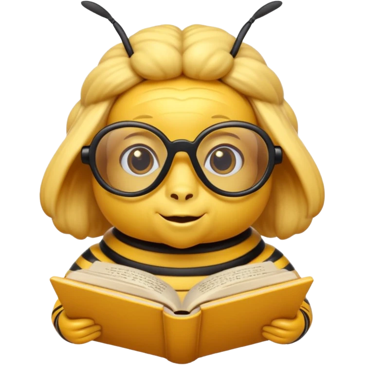 bees with books with opticals emoji