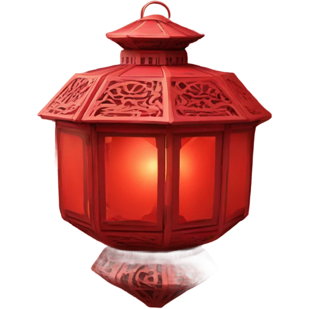 I want a paper cut of a red lantern emoji