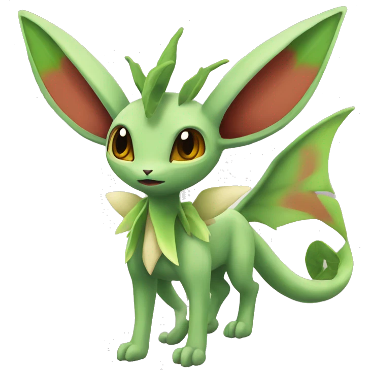Leafeon-Flygon full body emoji