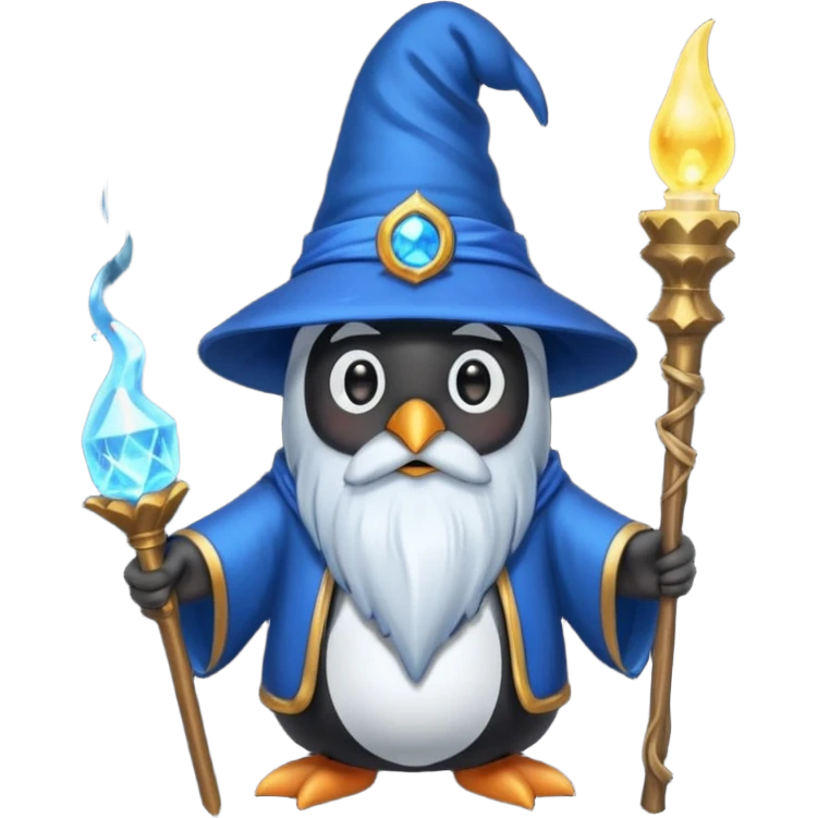 Penguin Wizard emoji