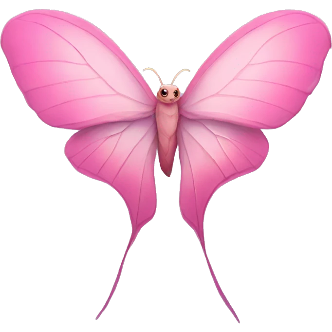 pink heart with luna moth wings emoji
