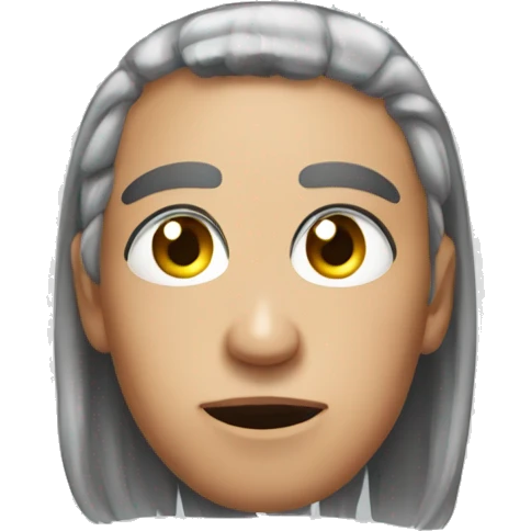 ugly person looking in mirror and it shows them as gorgeous emoji