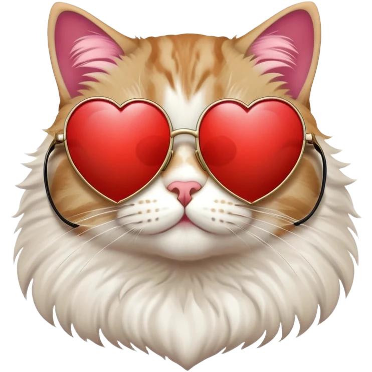 Cat wearing heart-shaped sunglasses emoji
