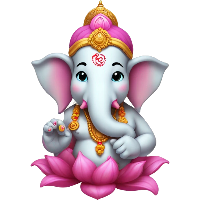 Cute ganpati bappa flower  emoji