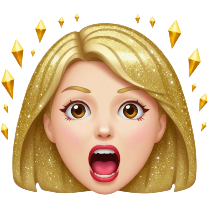 Glitter scream queen emoji