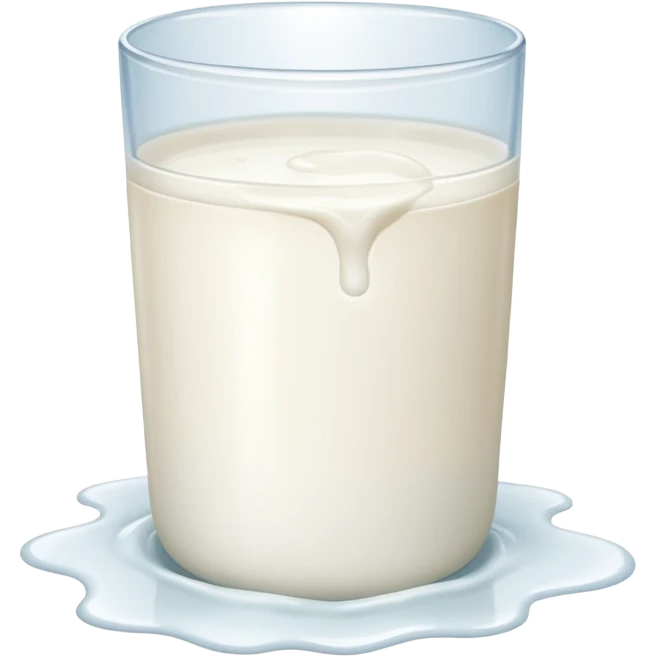 a small puddle of white and clear liquid emoji
