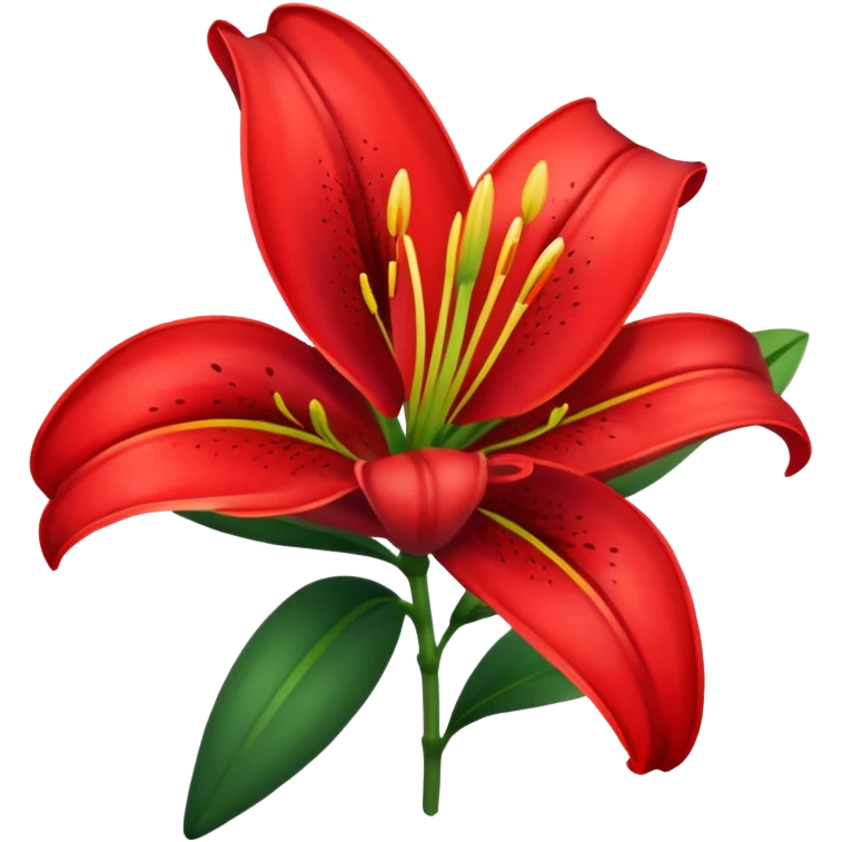 Red lily emoji