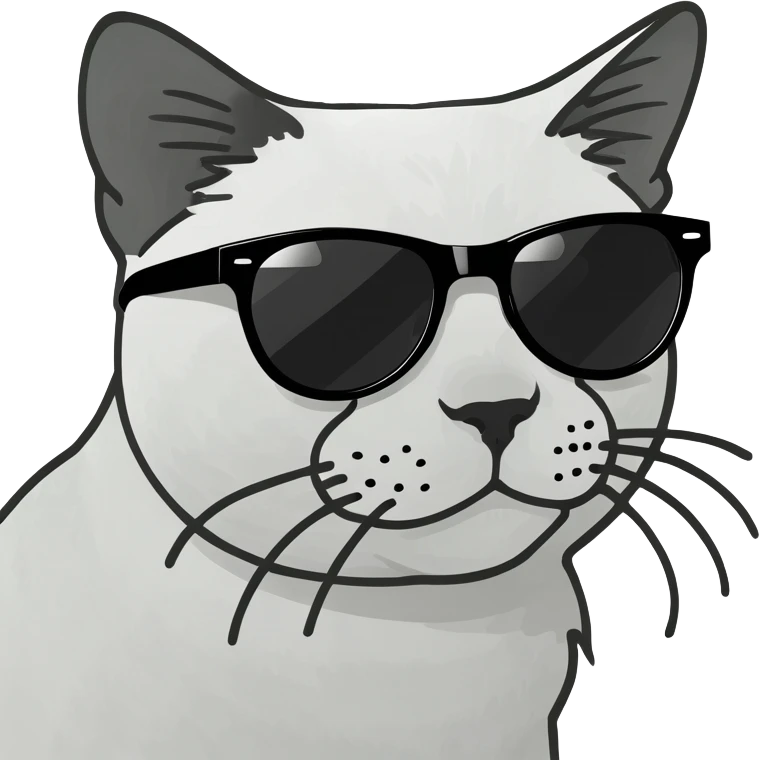 Cat with sunglasses emoji
