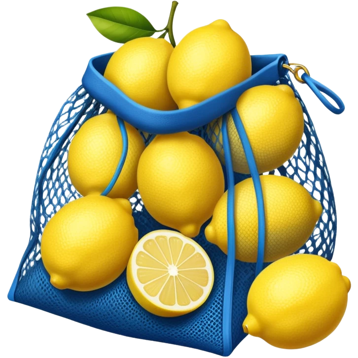 lemons in blue mesh bag emoji