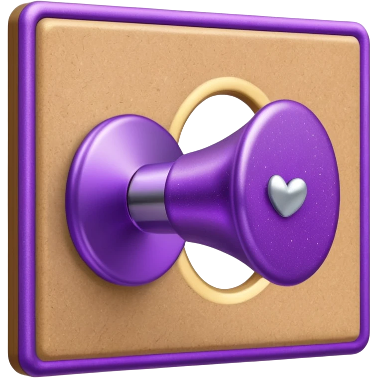 glitter purple and cian pin office emoji