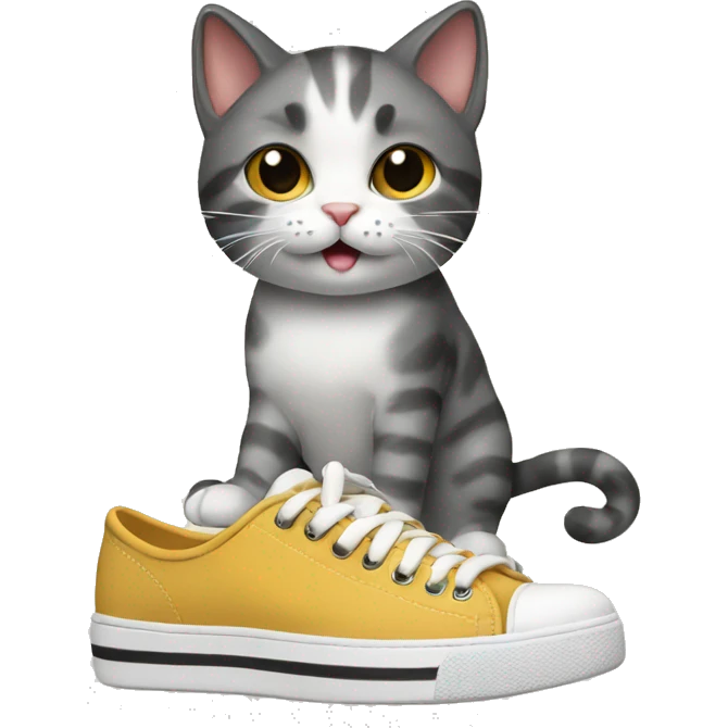 cat wearing shoes  emoji