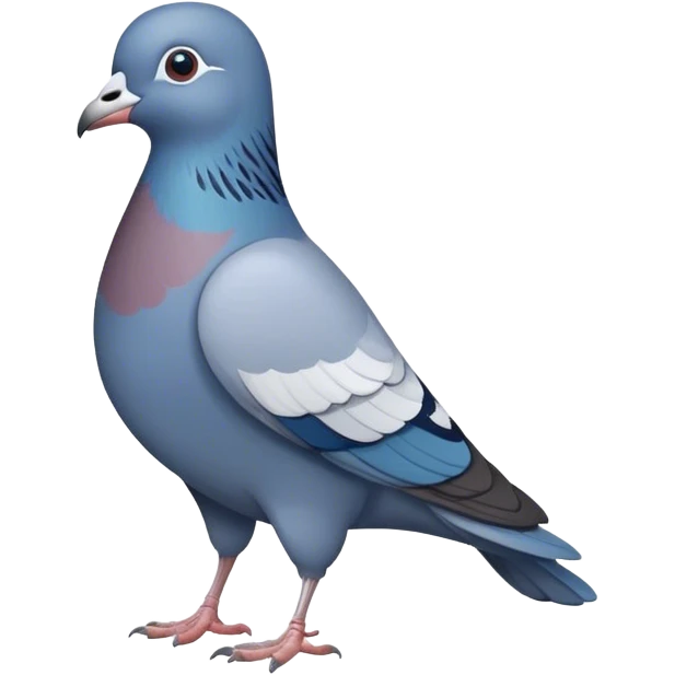 a primarily blue pigeon   emoji