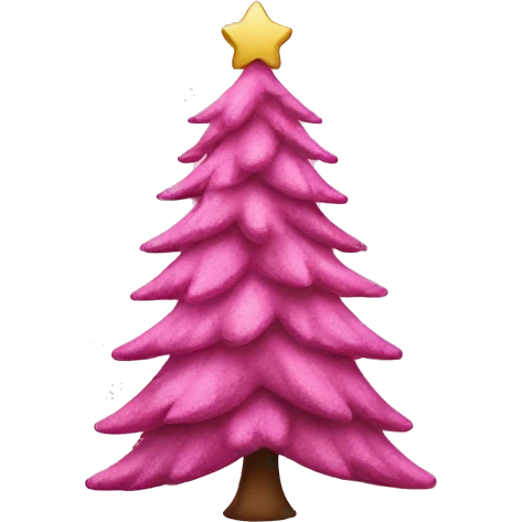 Christmas tree pink emoji