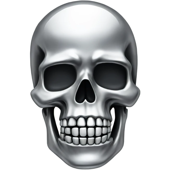 skeleton made out of chrome  emoji