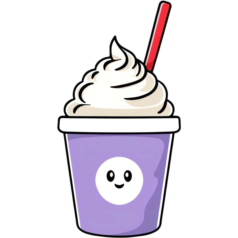 McFlurry dessert cup emoji