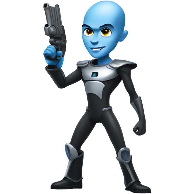 megamind with a gun emoji