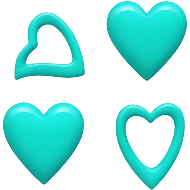 Turquoise heart emoji
