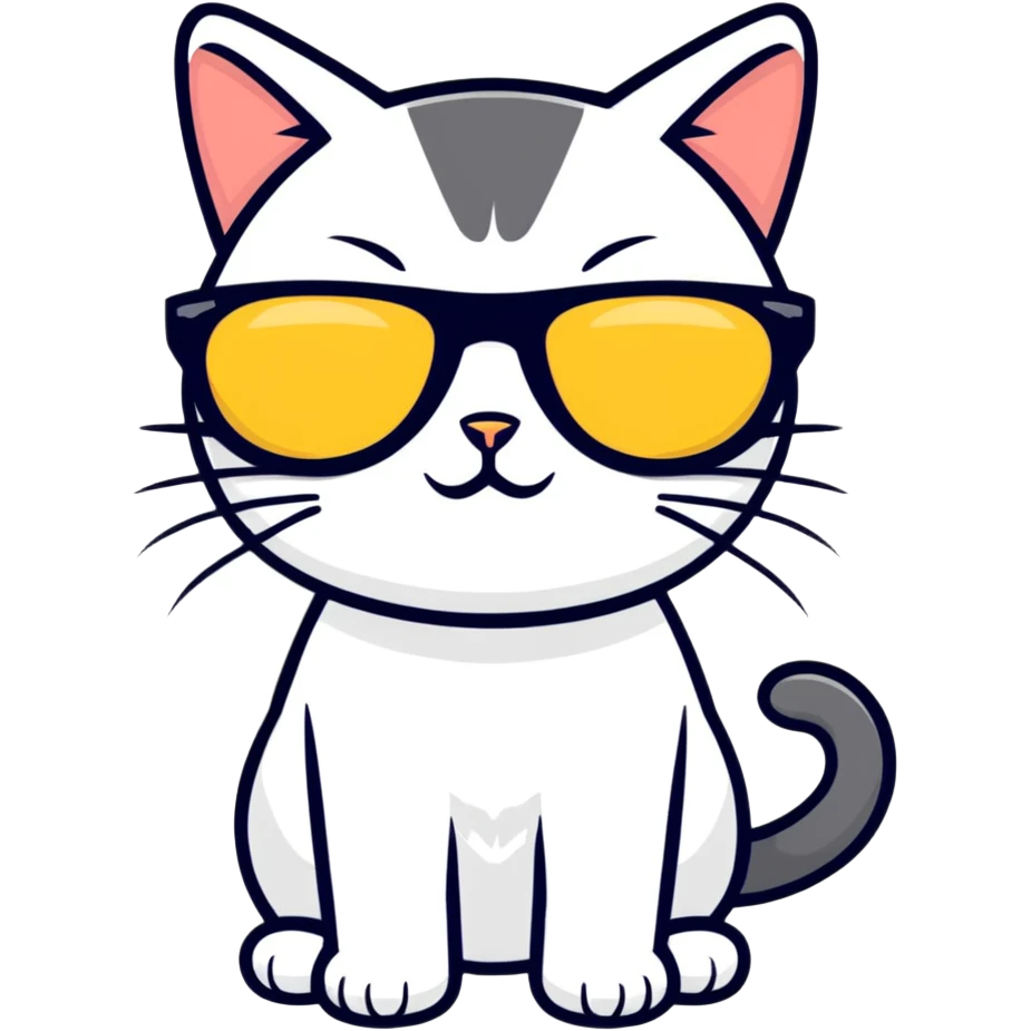 Cat with sunglasses emoji