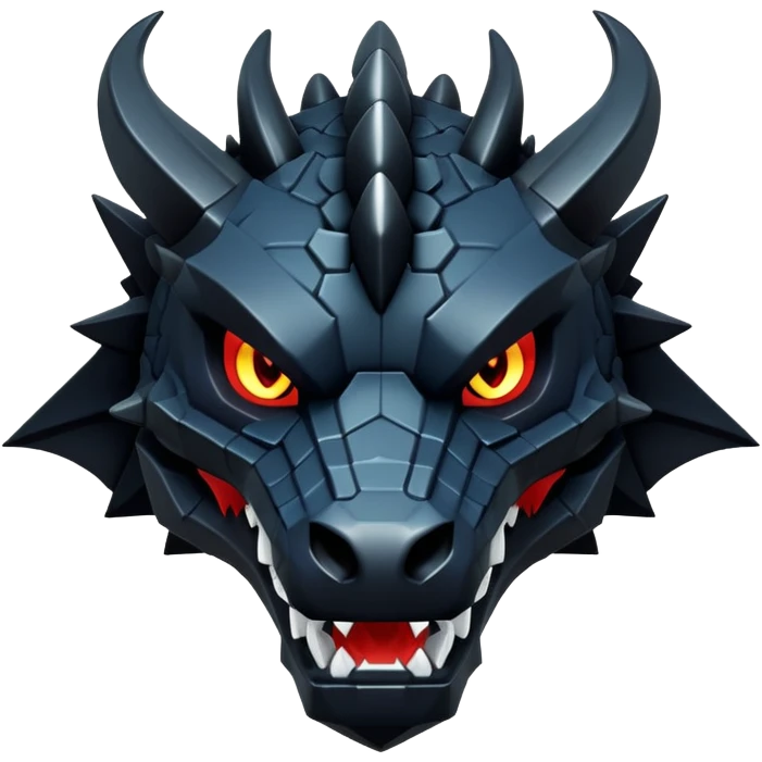 Minecraft black dragon head emoji