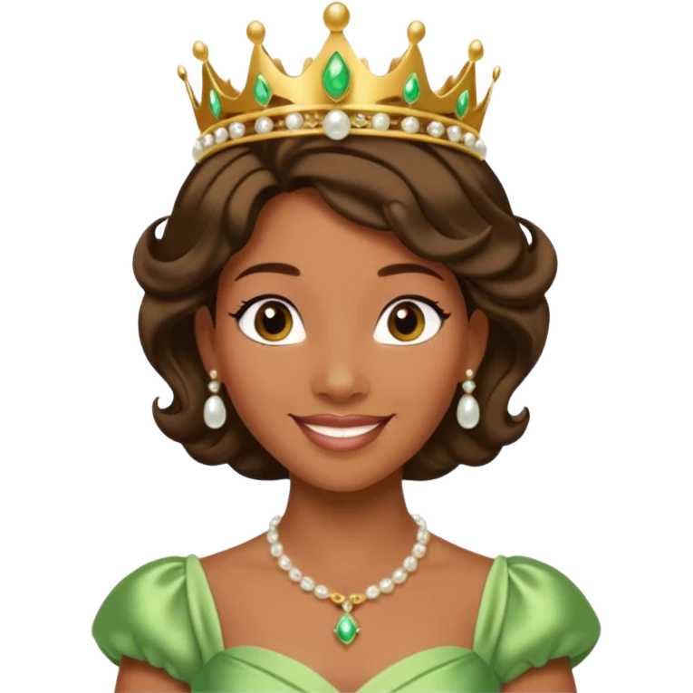 tạo cho tôi emoji công chúa tianna xinh và gần giống trong phim nhất emoji