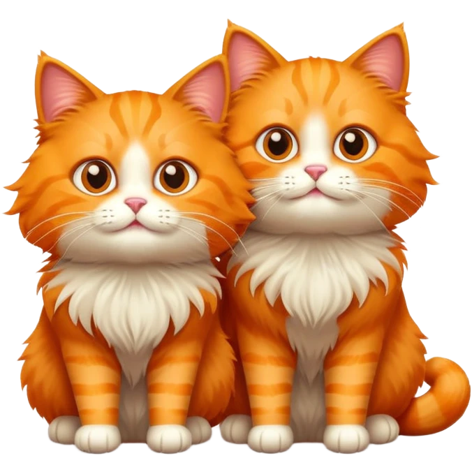 Two orange cats emoji